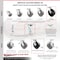 Service Caster 8 Inch Glass Filled Nylon Caster Set with Roller Bearings 2 Swivel Lock 2 Rigid SCC-30CS820-GFNR-BSL-2-R-2 - alternate 5